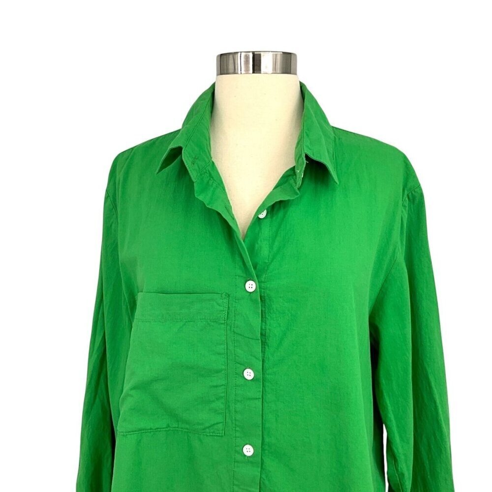 Revolve SNDYS Bello Button Down Shirt Green Size 2 XS Button Up Collared - Picture 3 of 9